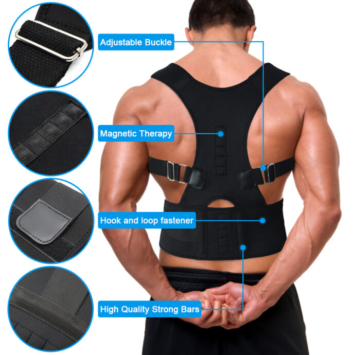 حزام الظهر المغناطيسي لتصحيح استقامة الظهر-Correcteur de Posture magnétique pour thérapie du dos – Image 2