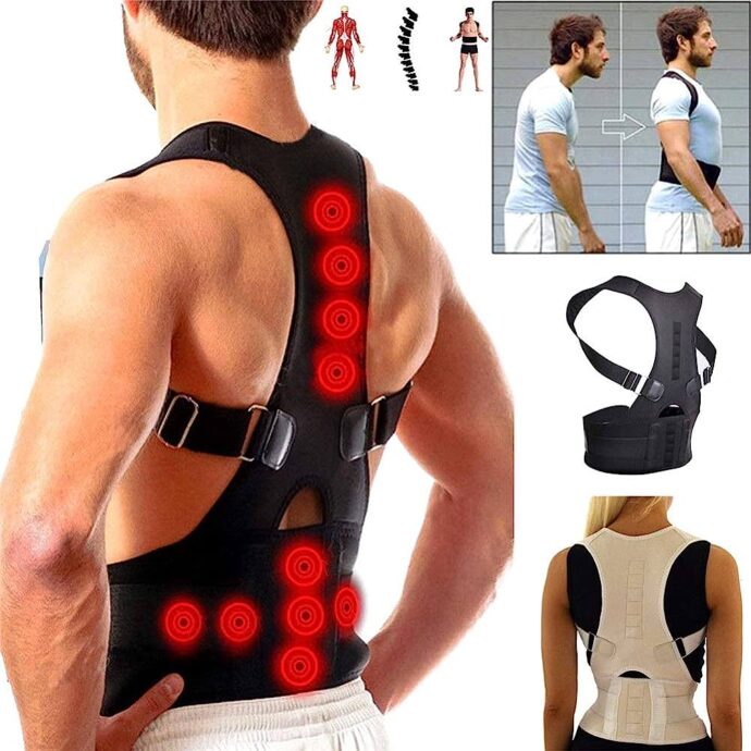 حزام الظهر المغناطيسي لتصحيح استقامة الظهر-Correcteur de Posture magnétique pour thérapie du dos