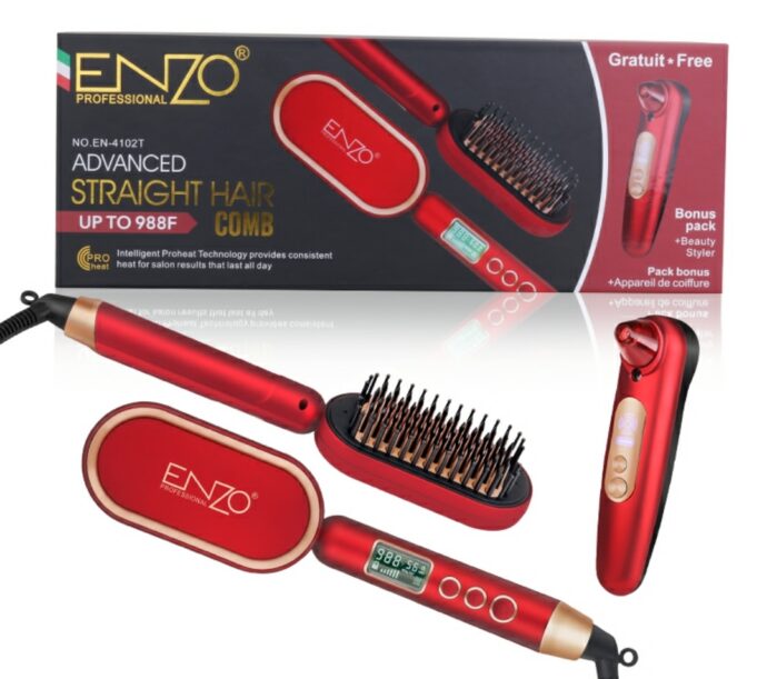 Brosse lissante chauffante + extracteur points noir ENZO Originale