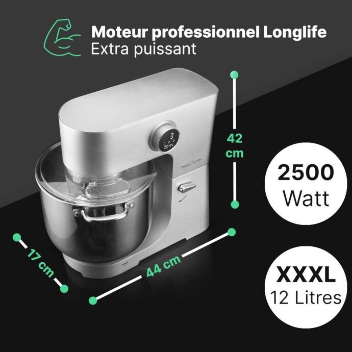 Petrin Proficook 12L 8,5 kg avec moteur Longlife Pro de 2500W fabrication allemande – Image 7