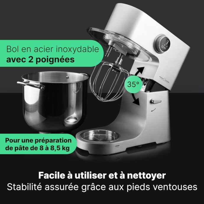 Petrin Proficook 12L 8,5 kg avec moteur Longlife Pro de 2500W fabrication allemande – Image 5