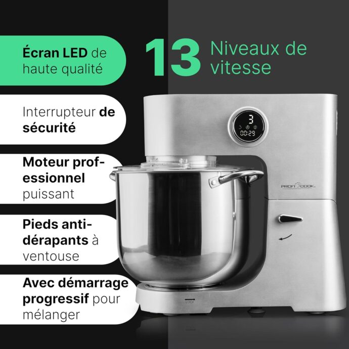 Petrin Proficook 12L 8,5 kg avec moteur Longlife Pro de 2500W fabrication allemande – Image 2