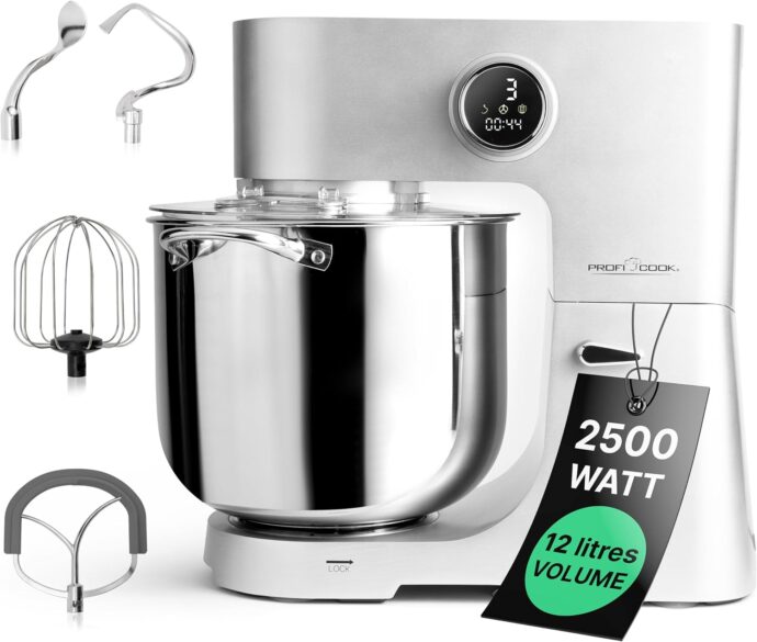Petrin Proficook 12L 8,5 kg avec moteur Longlife Pro de 2500W fabrication allemande