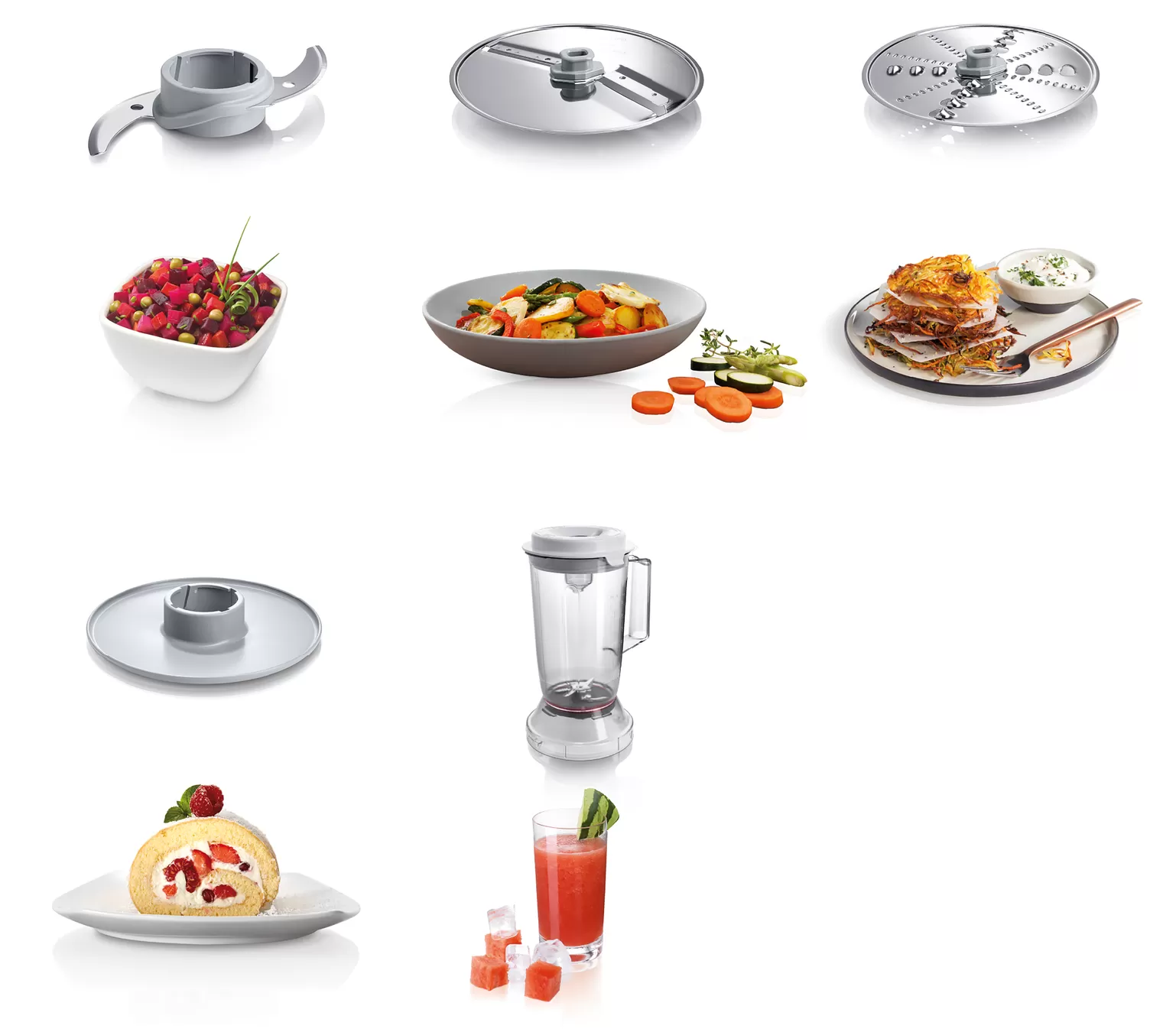 Robot De Cuisine Multifonctions 2.3L 800W Avec 8 Accessoires Bosch – Image 4