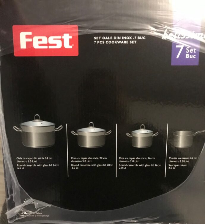 Pack casseroles Fest Belissima 7 pièces inox fabrication turque haute qualité – Image 3