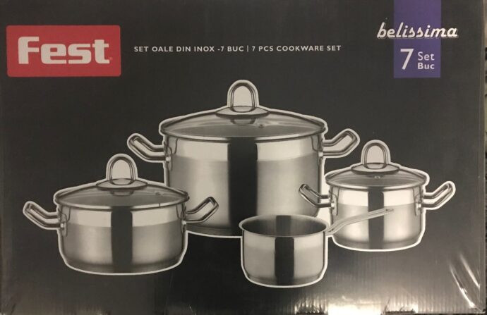 Pack casseroles Fest Belissima 7 pièces inox fabrication turque haute qualité – Image 2