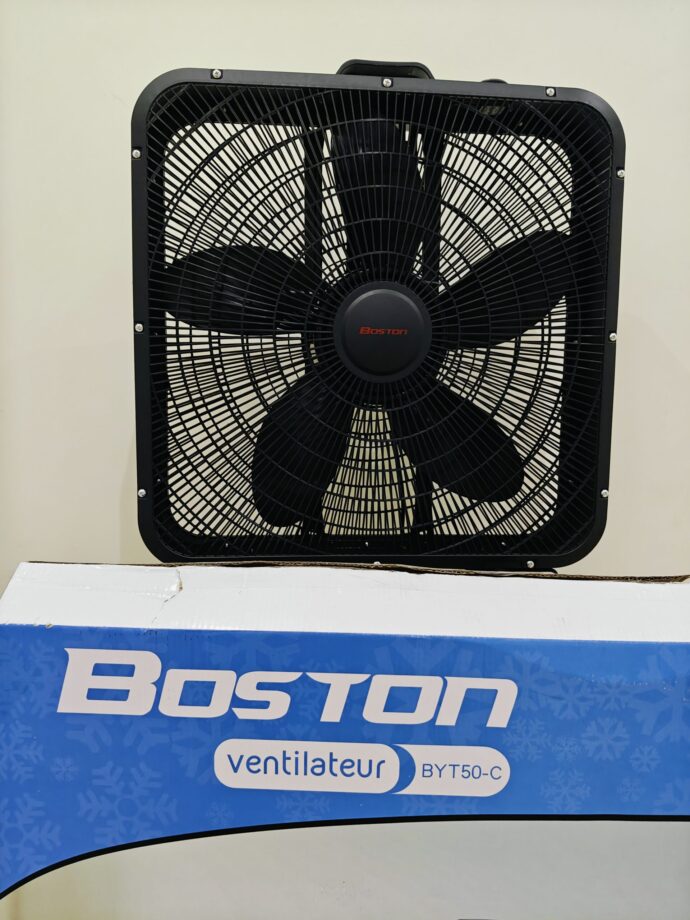 Ventilateur de boîte 20 pouces en métal haute qualité a 5 pales