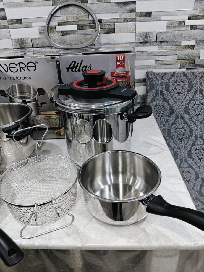 Pack 10 pieces Cocotte 6L + 8L Bonera original turque inox 18/10 haute qualité – Image 3