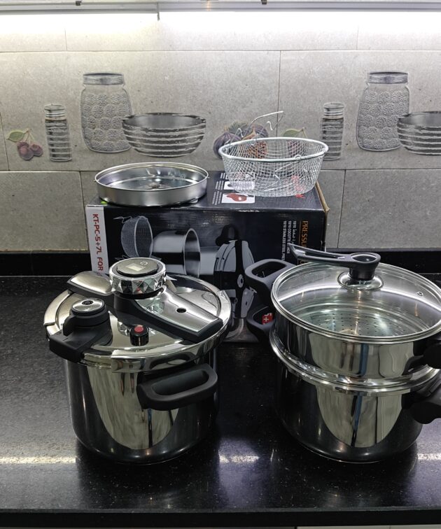 Cocotte minute 5L + 7L – pack 7 pieces Kitchen Lab